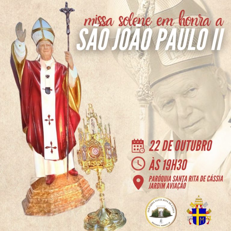 Read more about the article Missa Solene em honra ao santo papa João Paulo II